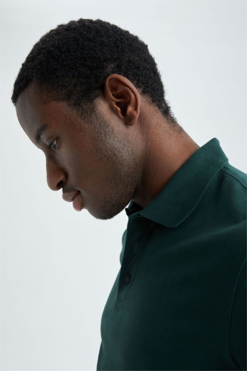 MAN Dark Green Regular Fit Short Sleeve Polo T-Shirt