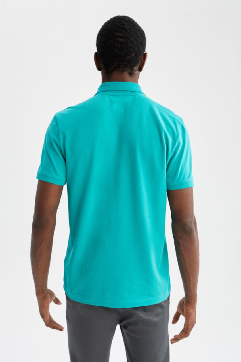 HOMME Vert Polo coupe classique