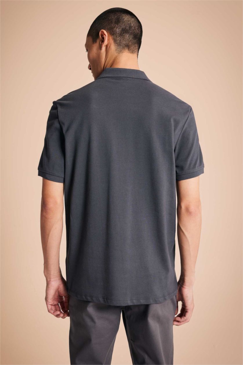 HOMME Anthracite Polo Coupe Classique