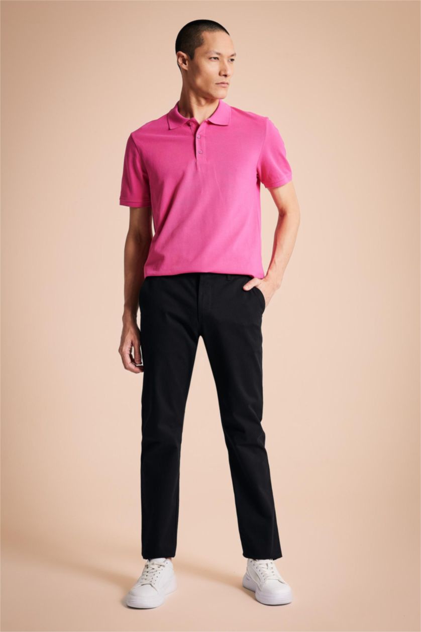 HOMME Rose T-shirt Polo à manches courtes 100% coton, Coupe régulière