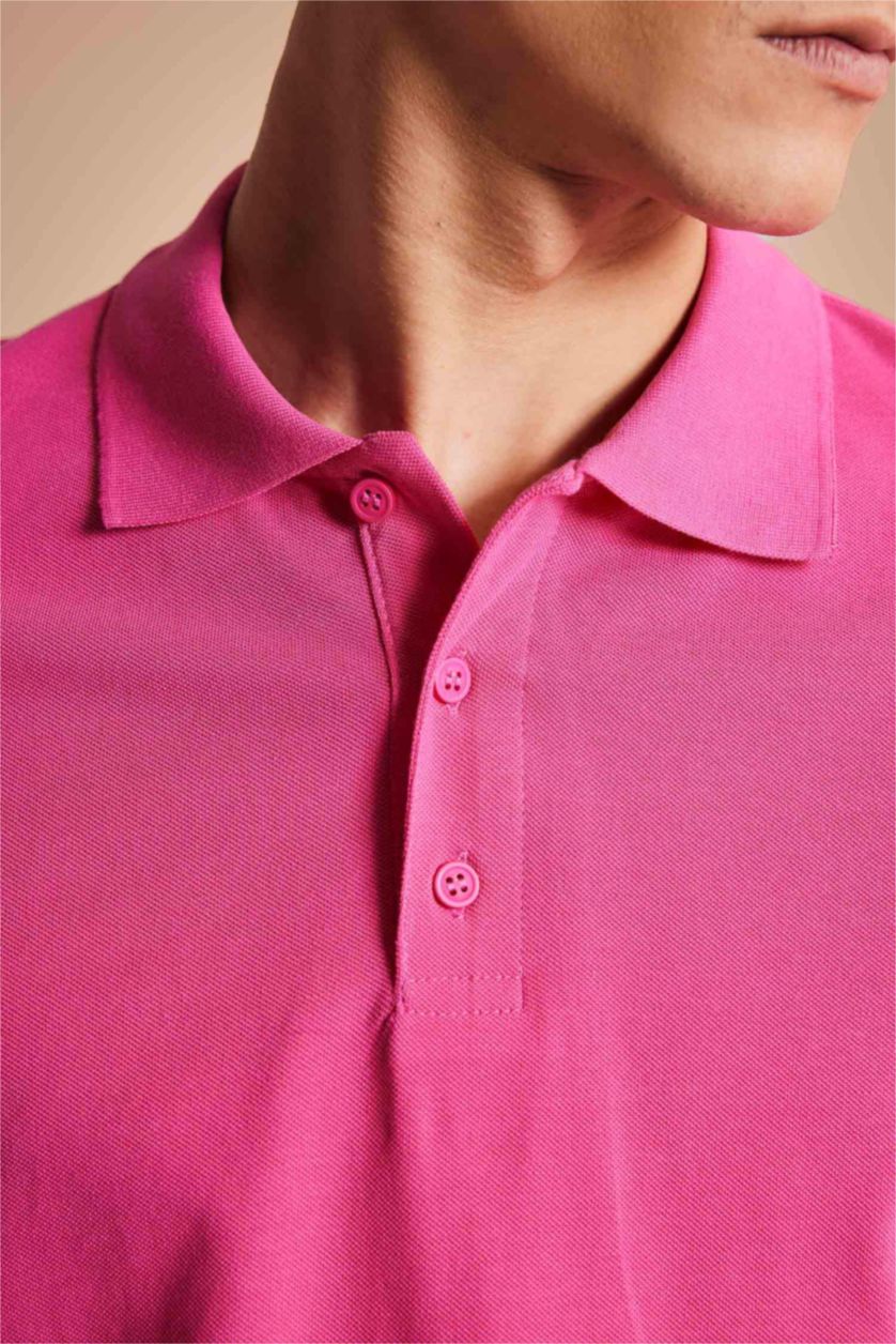 HOMME Rose T-shirt Polo à manches courtes 100% coton, Coupe régulière
