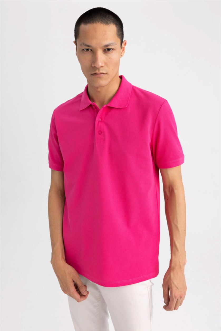 HOMME Rose T-shirt Polo à manches courtes 100% coton, Coupe régulière