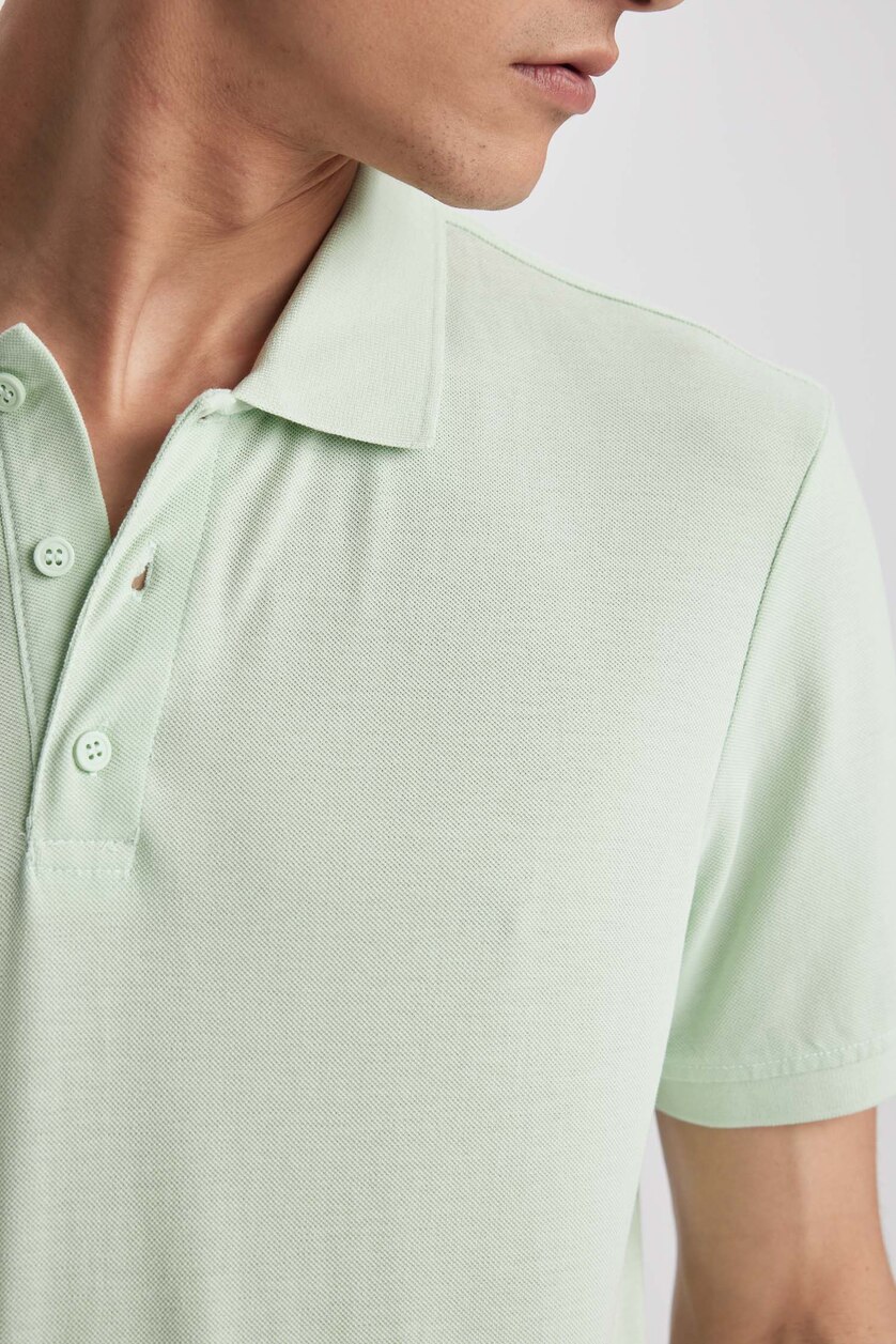 Erkek Mint Regular Fıt Kısa Kollu Polo Tişört
