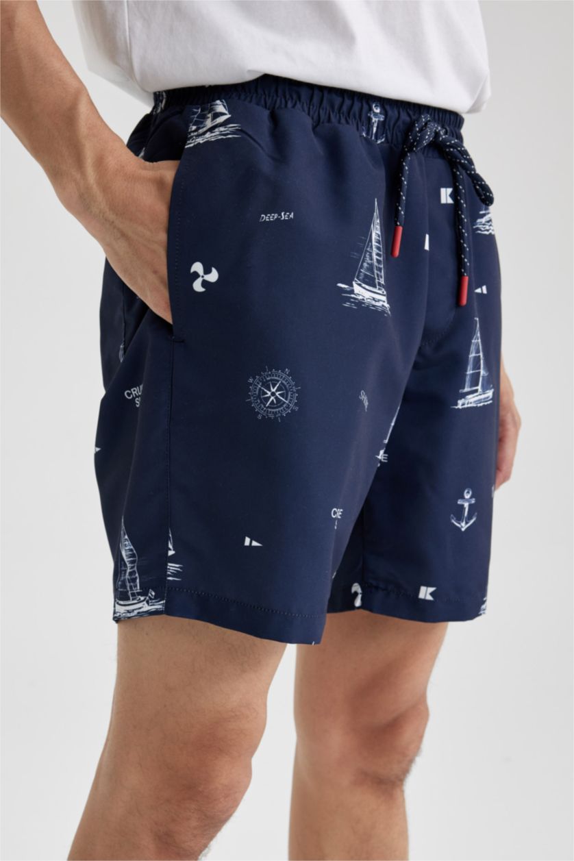 رجال كحلي Regular Fit Swim Shorts
