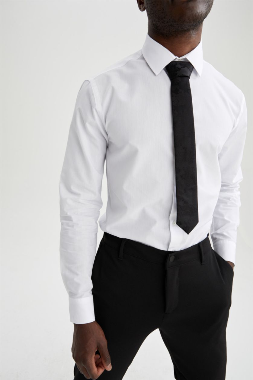 Erkek Siyah Erkek Desenli Kravat