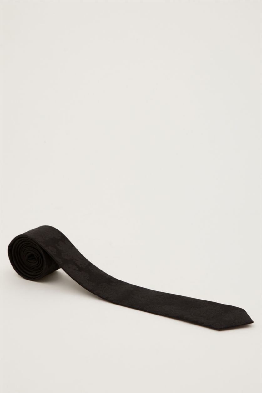 Erkek Siyah Erkek Desenli Kravat