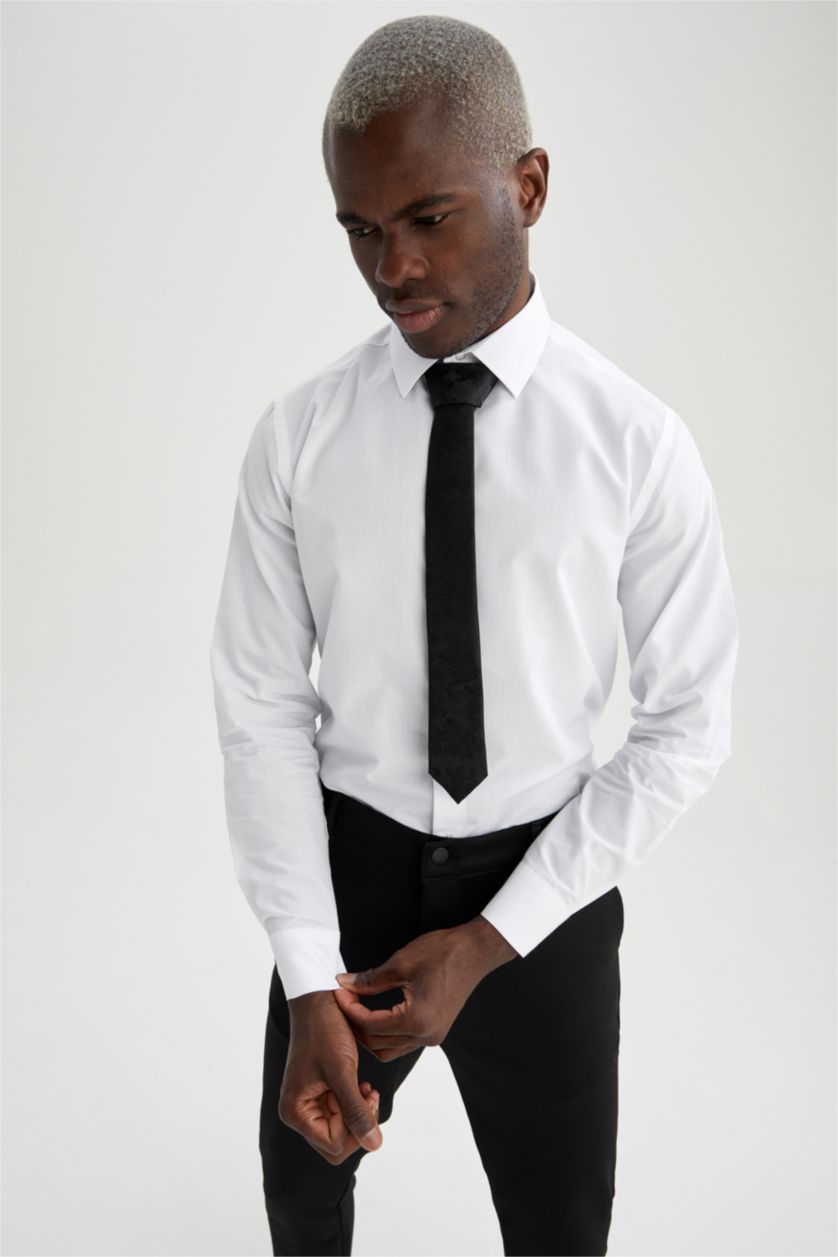 Erkek Siyah Erkek Desenli Kravat