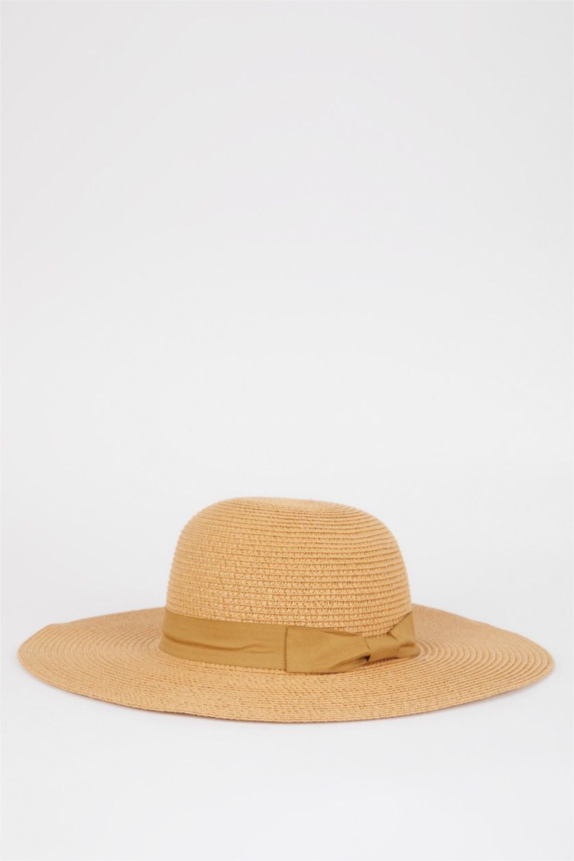 FEMME Marron Clair Chapeau De Paille Femme