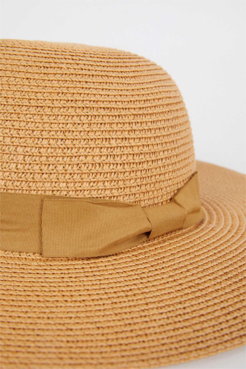 FEMME Marron Clair Chapeau De Paille Femme