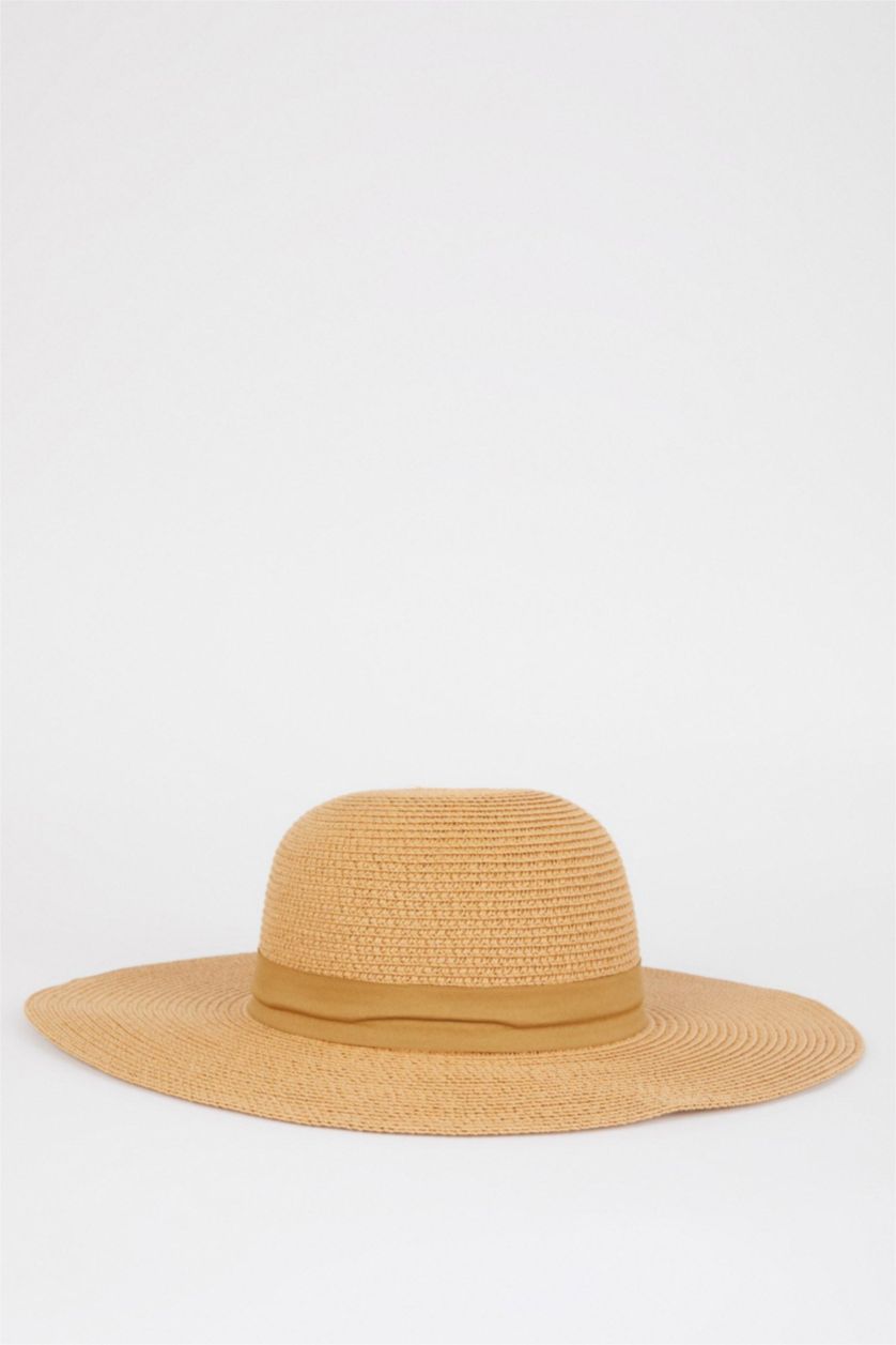 FEMME Marron Clair Chapeau De Paille Femme