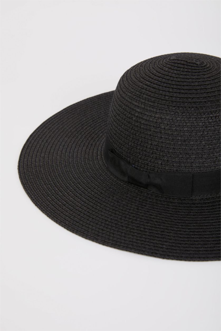 Kadın Siyah Kadın Hasır Şapka