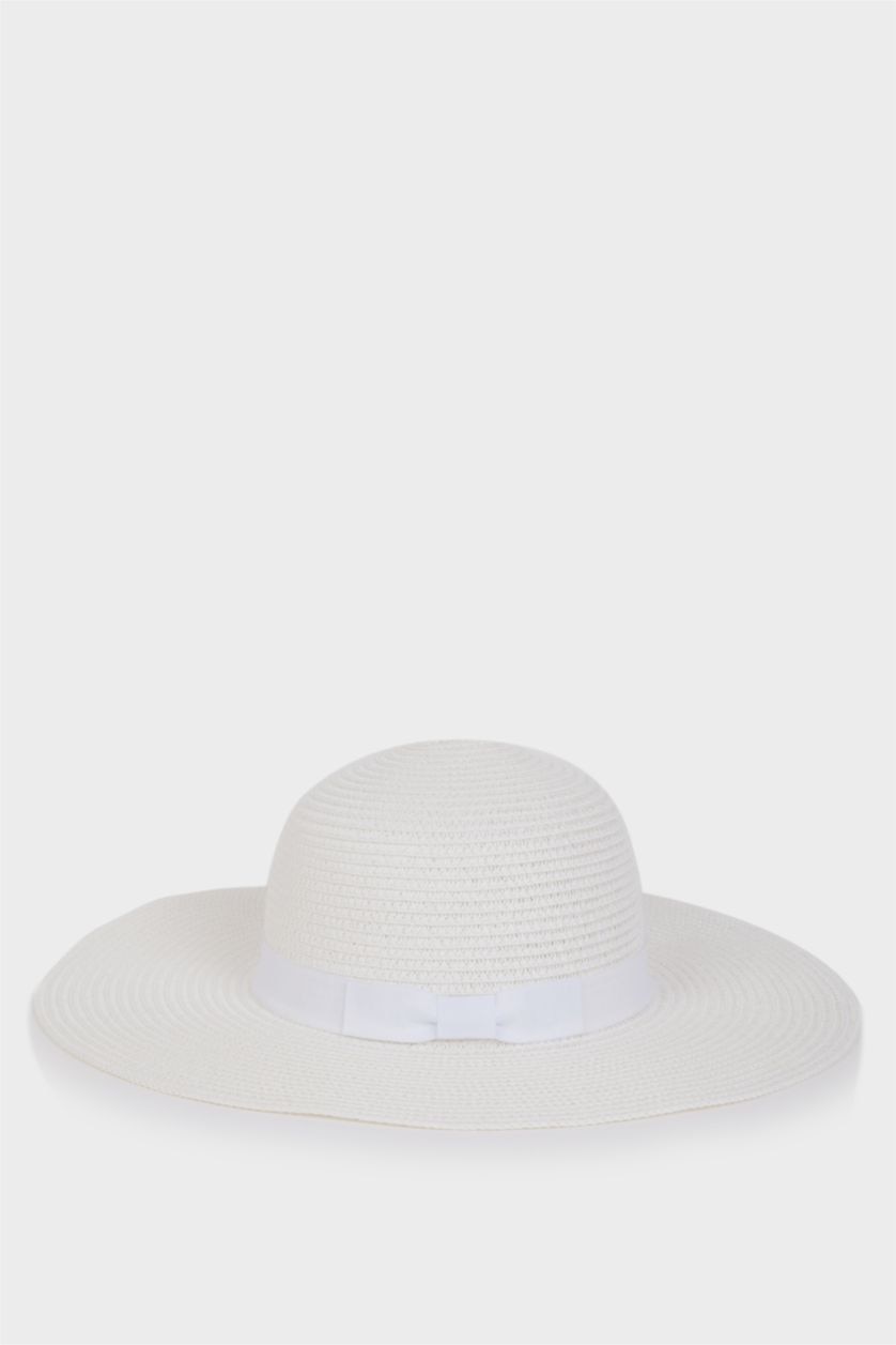 Woman White Woman Straw Hat