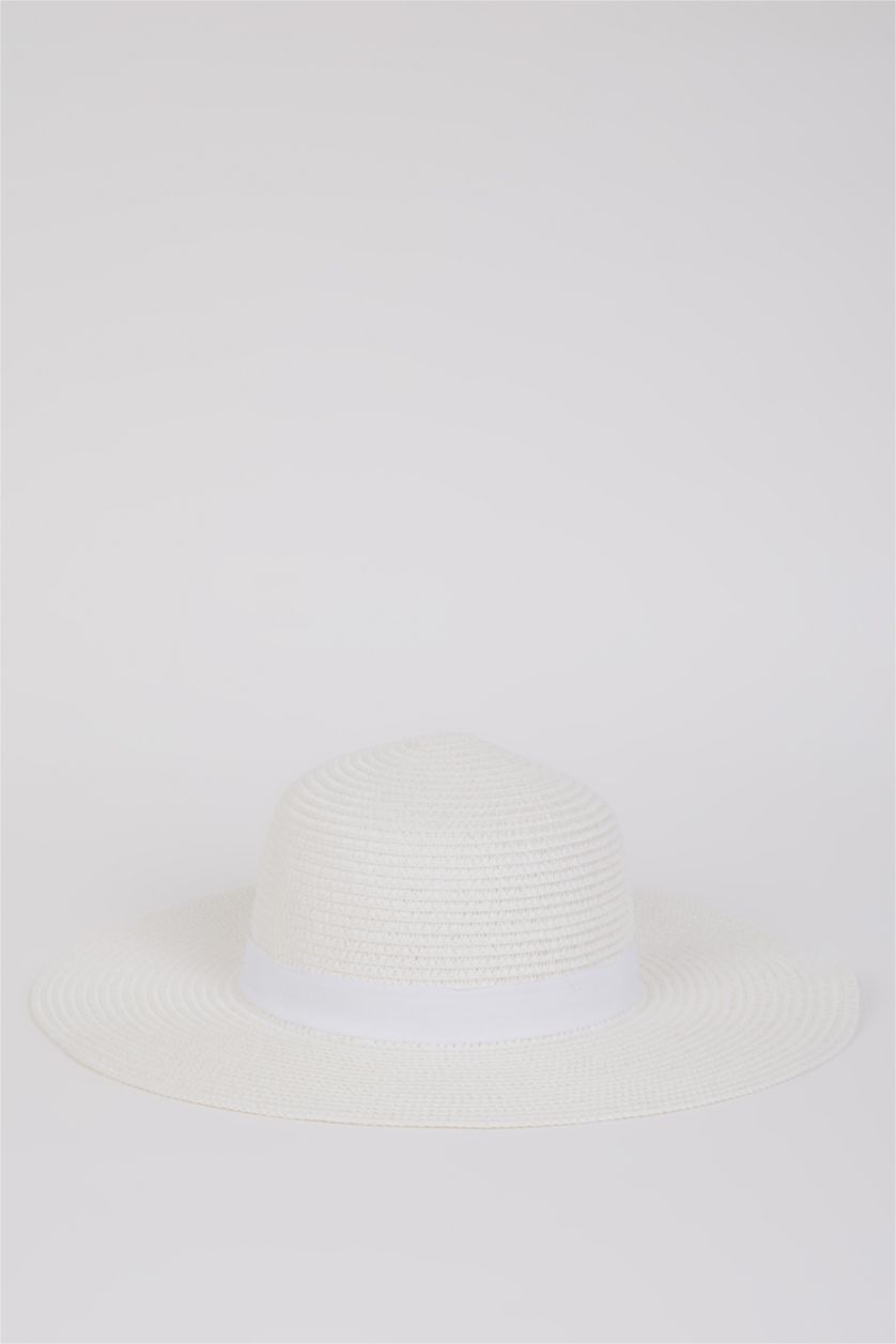 Woman White Woman Straw Hat