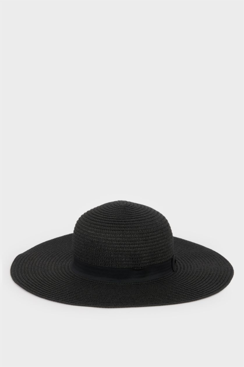 Kadın Siyah Kadın Hasır Şapka