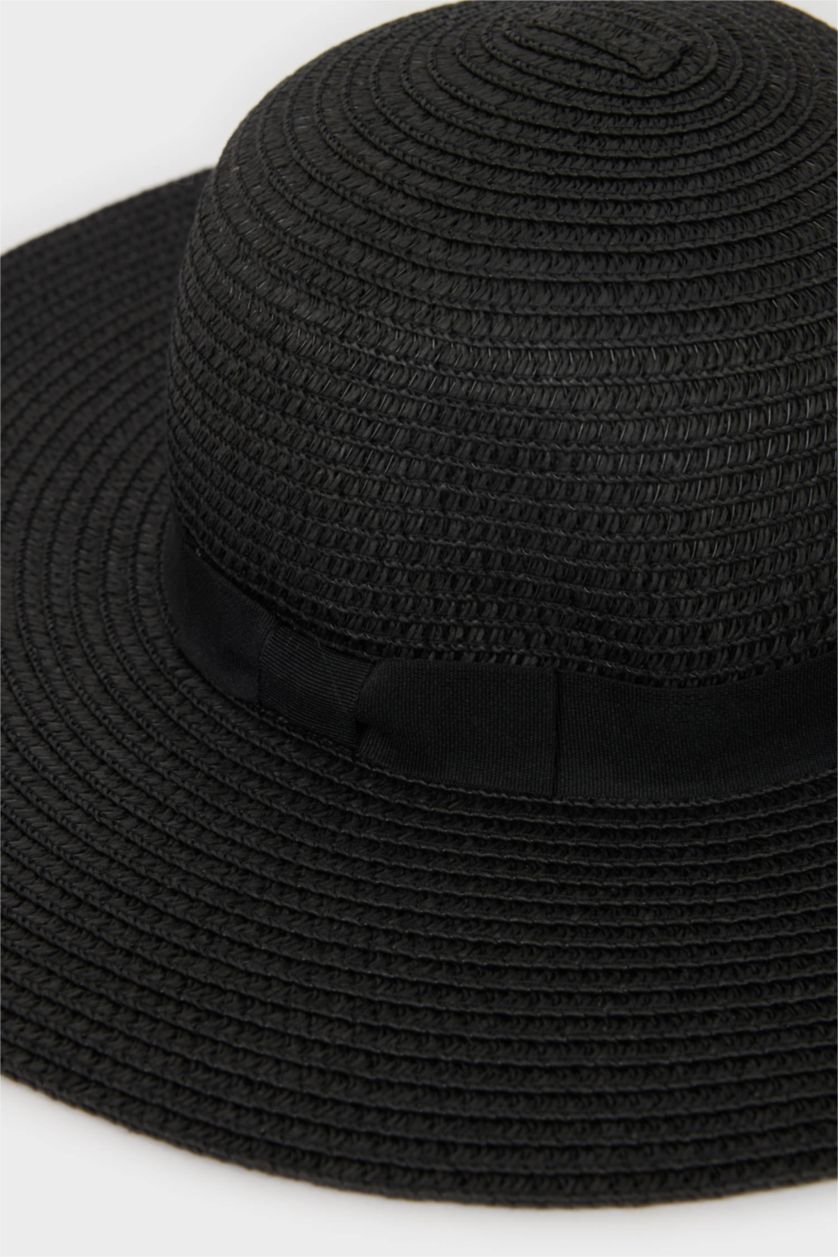 Kadın Siyah Kadın Hasır Şapka