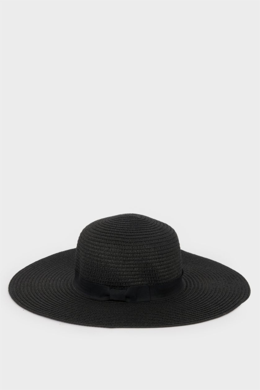 Kadın Siyah Kadın Hasır Şapka