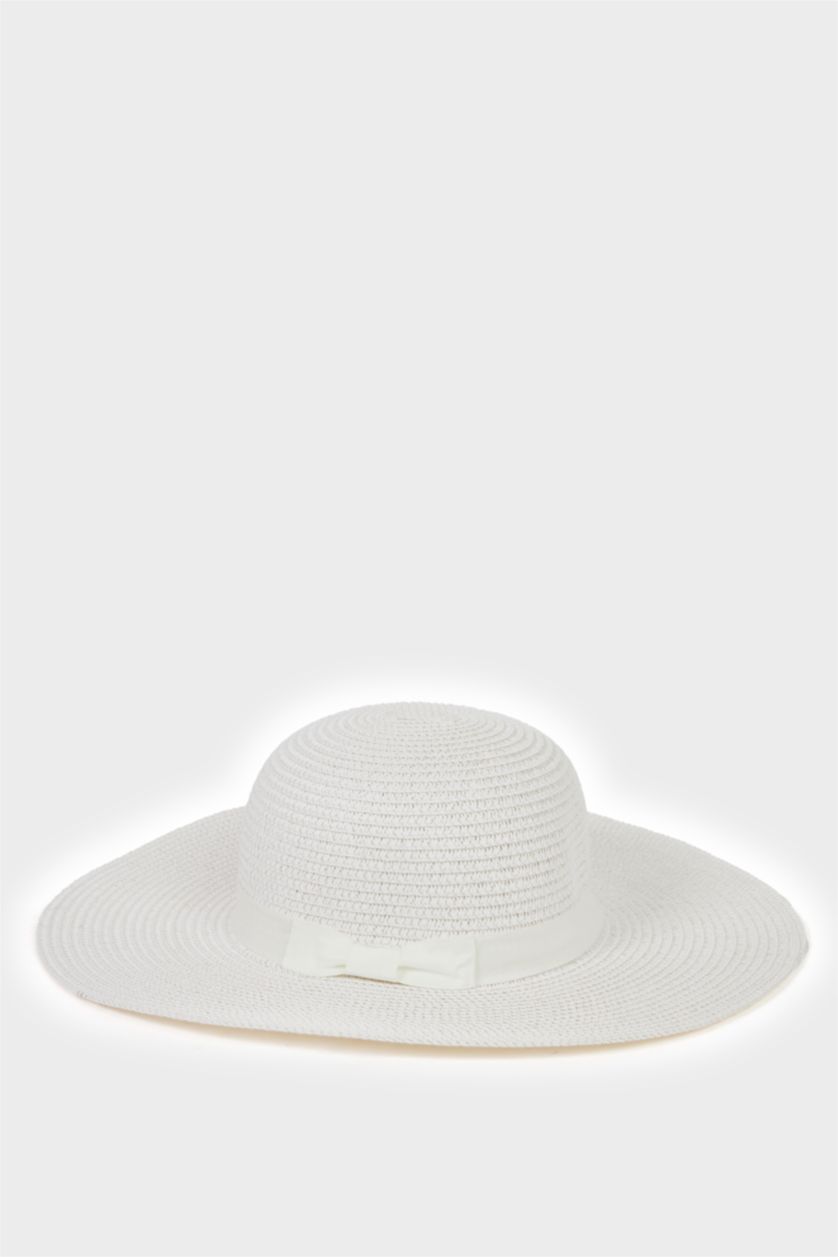 Kadın Beyaz Kadın Hasır Şapka