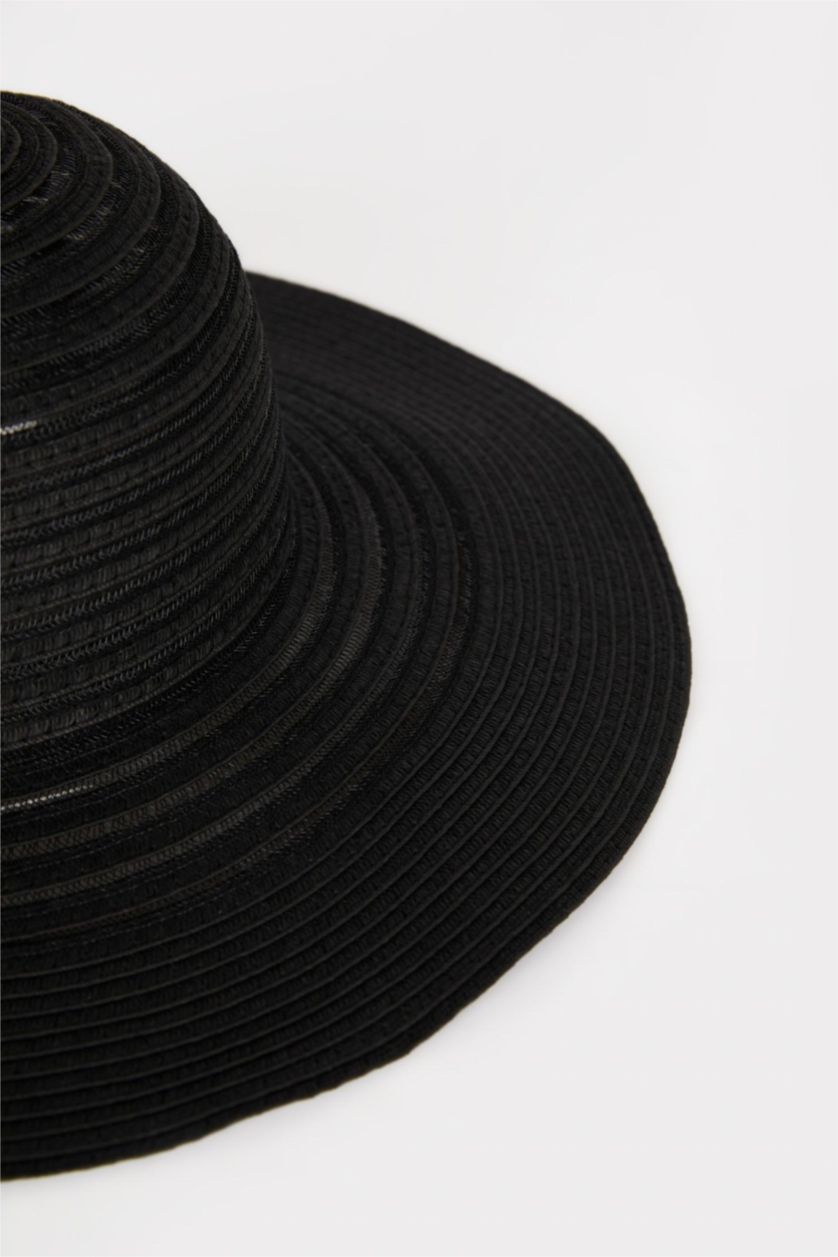 Kadın Siyah Kadın Hasır Şapka