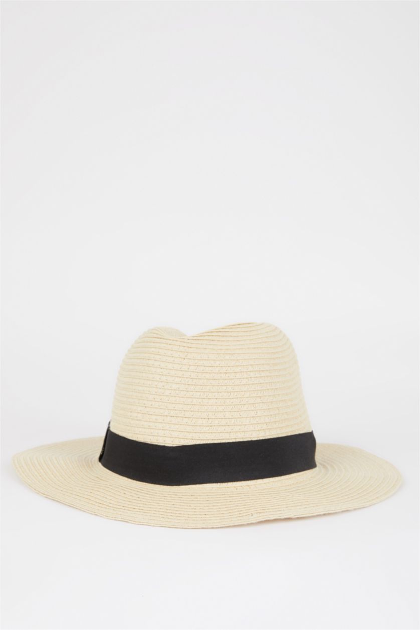 FEMME Beige Chapeau De Paille Femme
