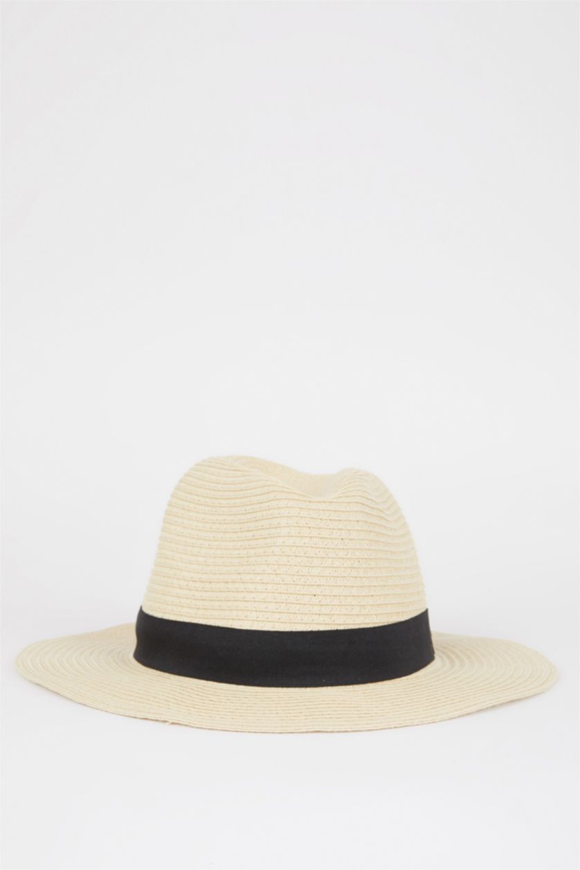 FEMME Beige Chapeau De Paille Femme