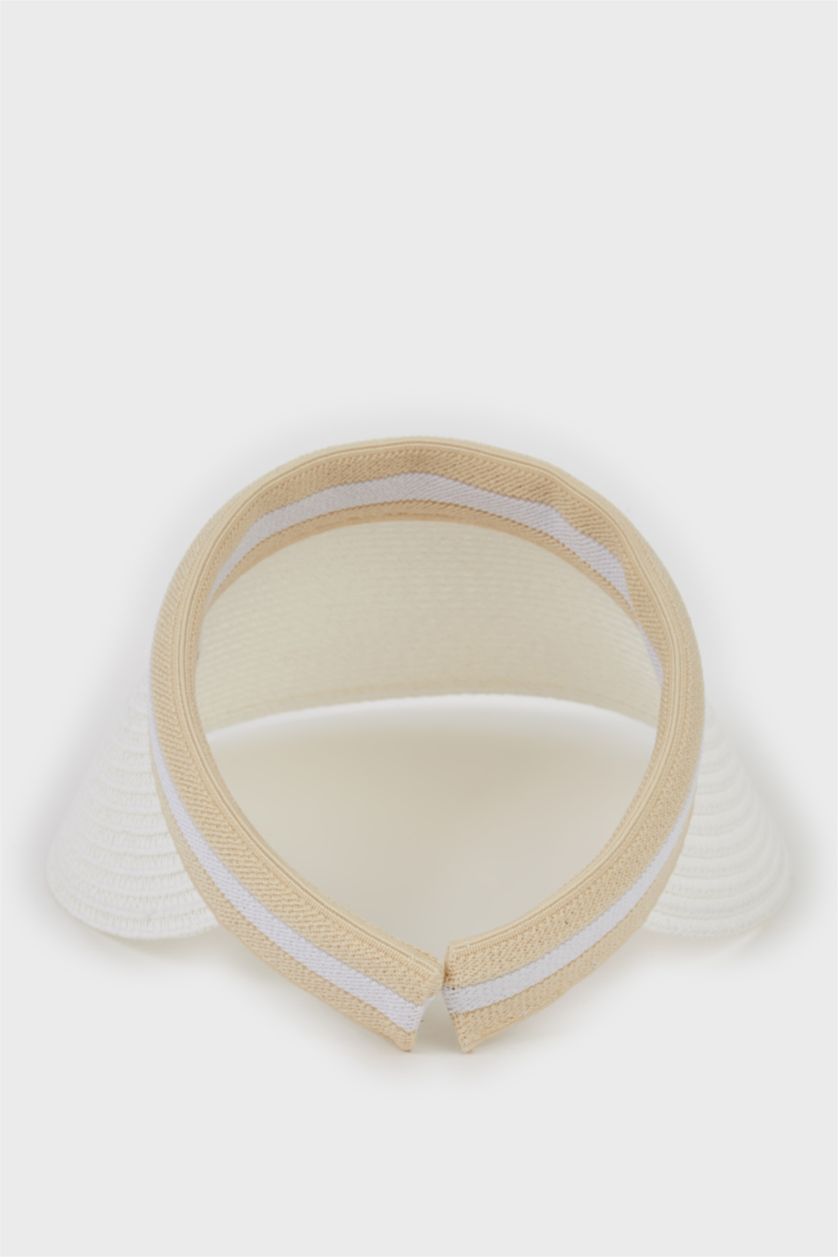 Kadın Beyaz Kadın Hasır Şapka