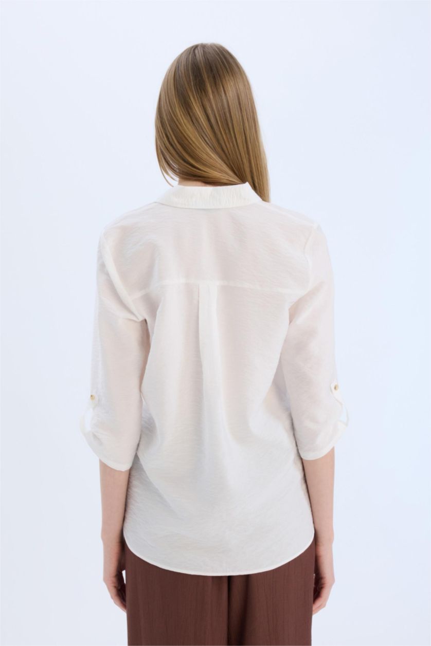 نساء اوف وايت Regular Fit Long Sleeve Shirt