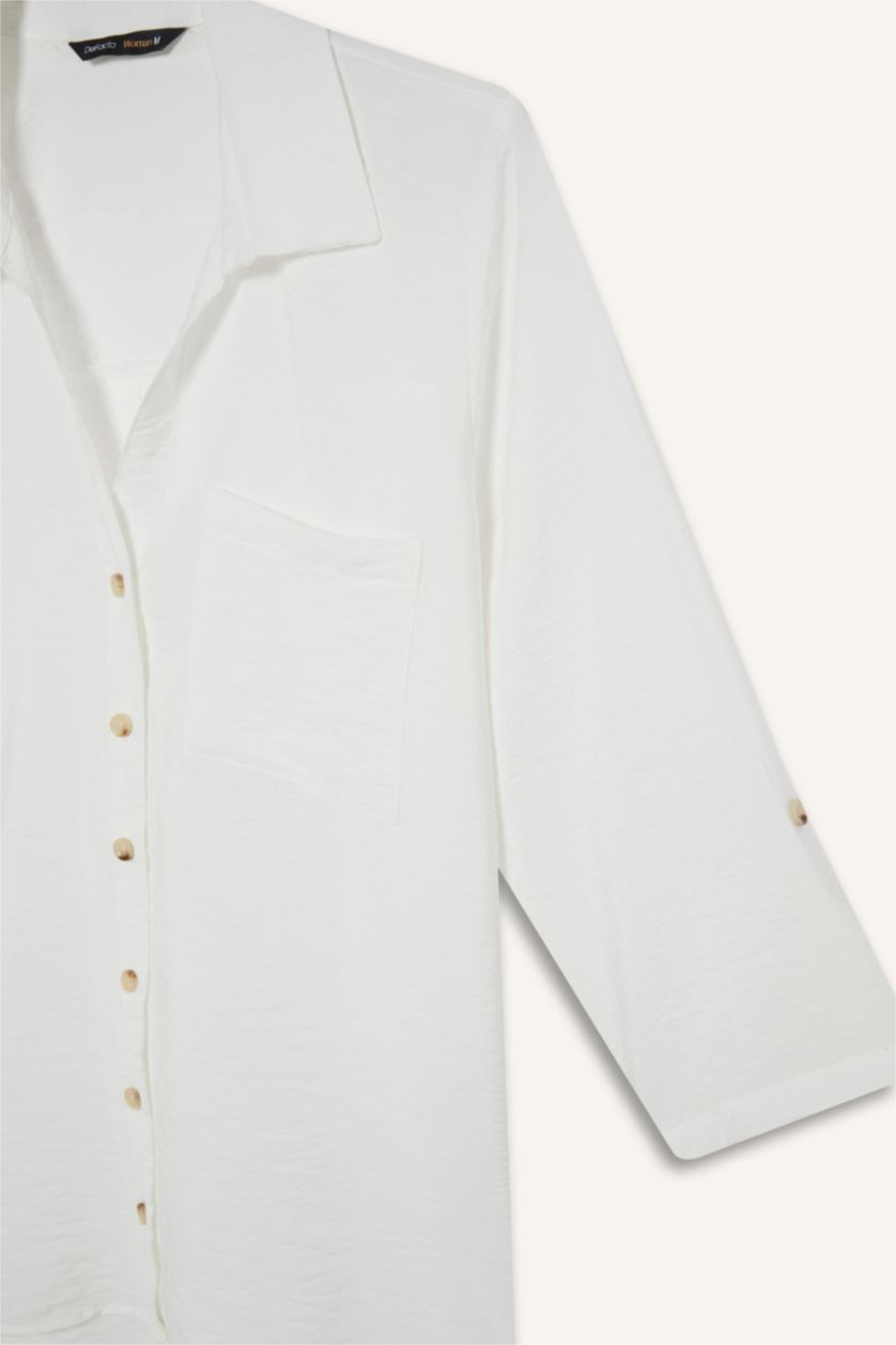 نساء اوف وايت Regular Fit Long Sleeve Shirt
