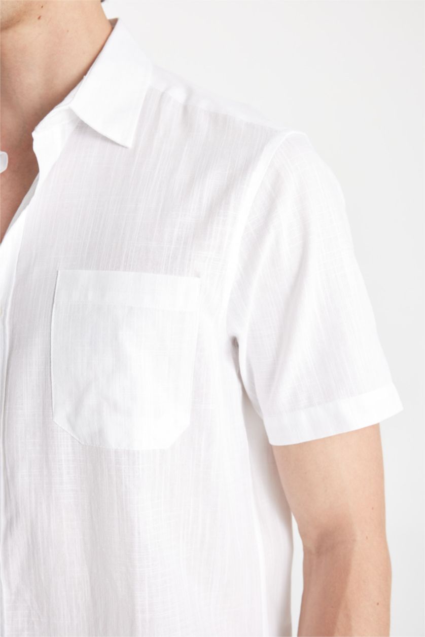 HOMME Blanc Chemises à manches courtes Coupe Régulière