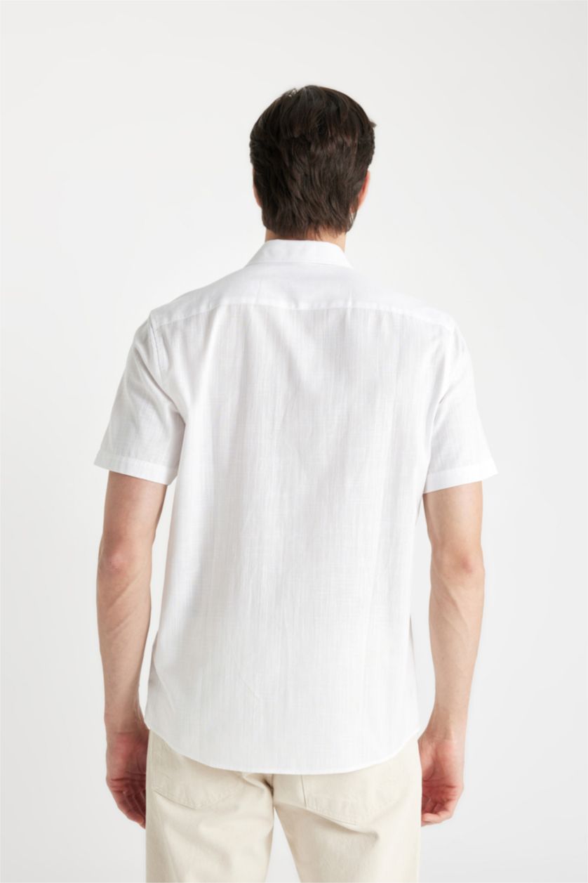 HOMME Blanc Chemises à manches courtes Coupe Régulière