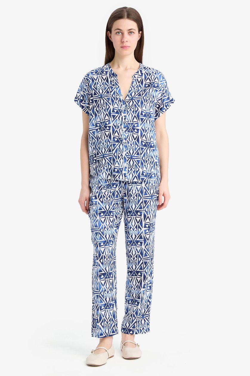 FEMME Marin T-shirt imprimé à col rond Coupe régulière