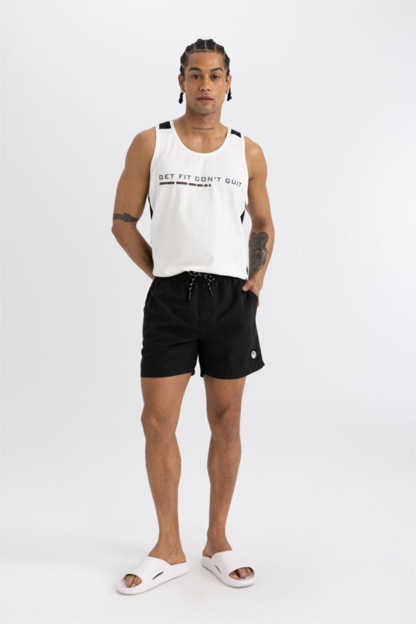 Men Black Short Swim Shorts
