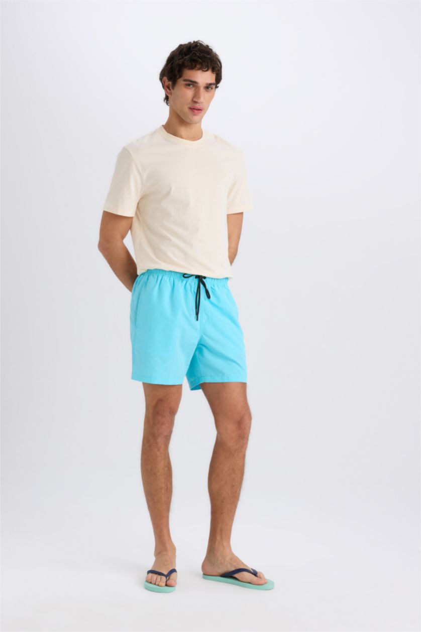 HOMME Turquoise Short De Bain Tissé