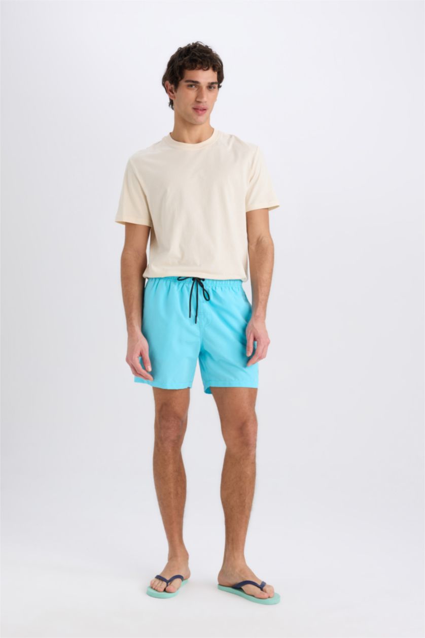 HOMME Turquoise Short De Bain Tissé