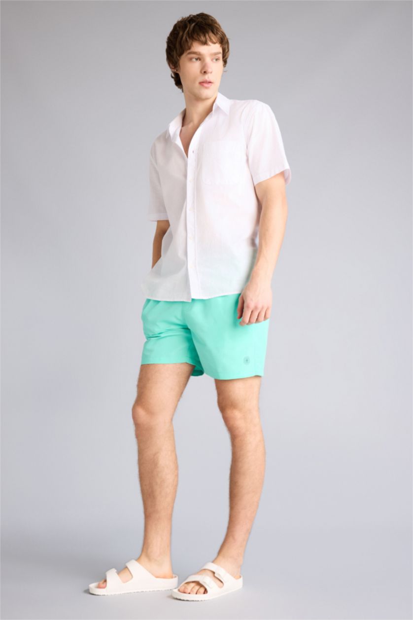 Man Mint Mesh Lined Short Swim Shorts