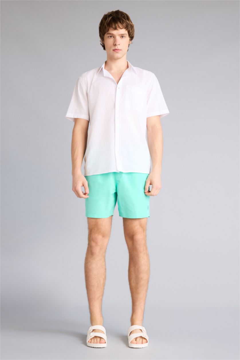 Man Mint Mesh Lined Short Swim Shorts