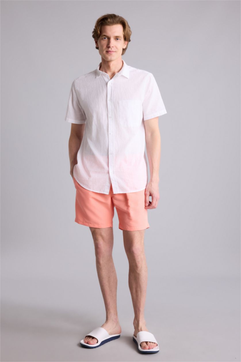 MAN Salmon Regular Fit Swim Shorts