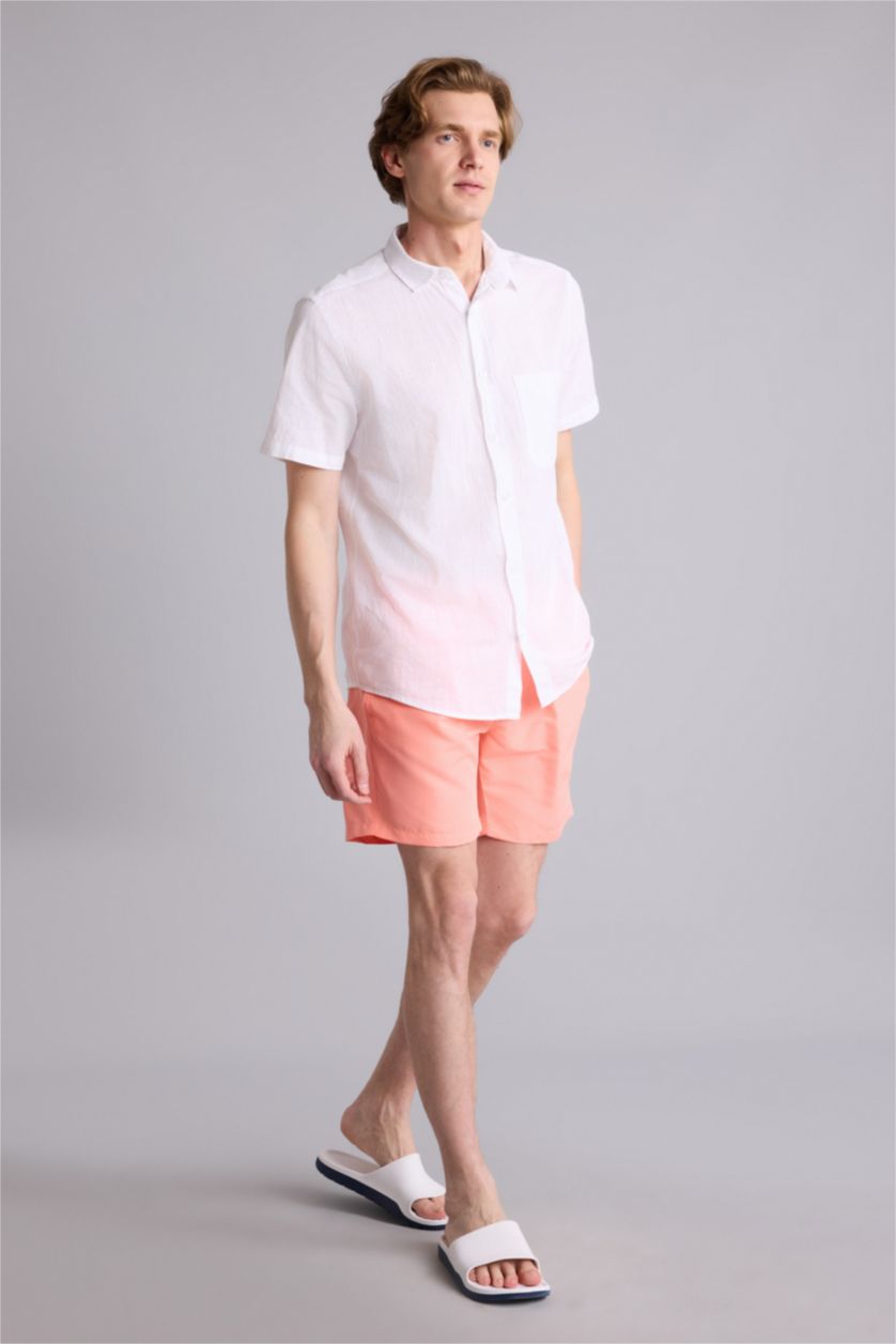 MAN Salmon Regular Fit Swim Shorts