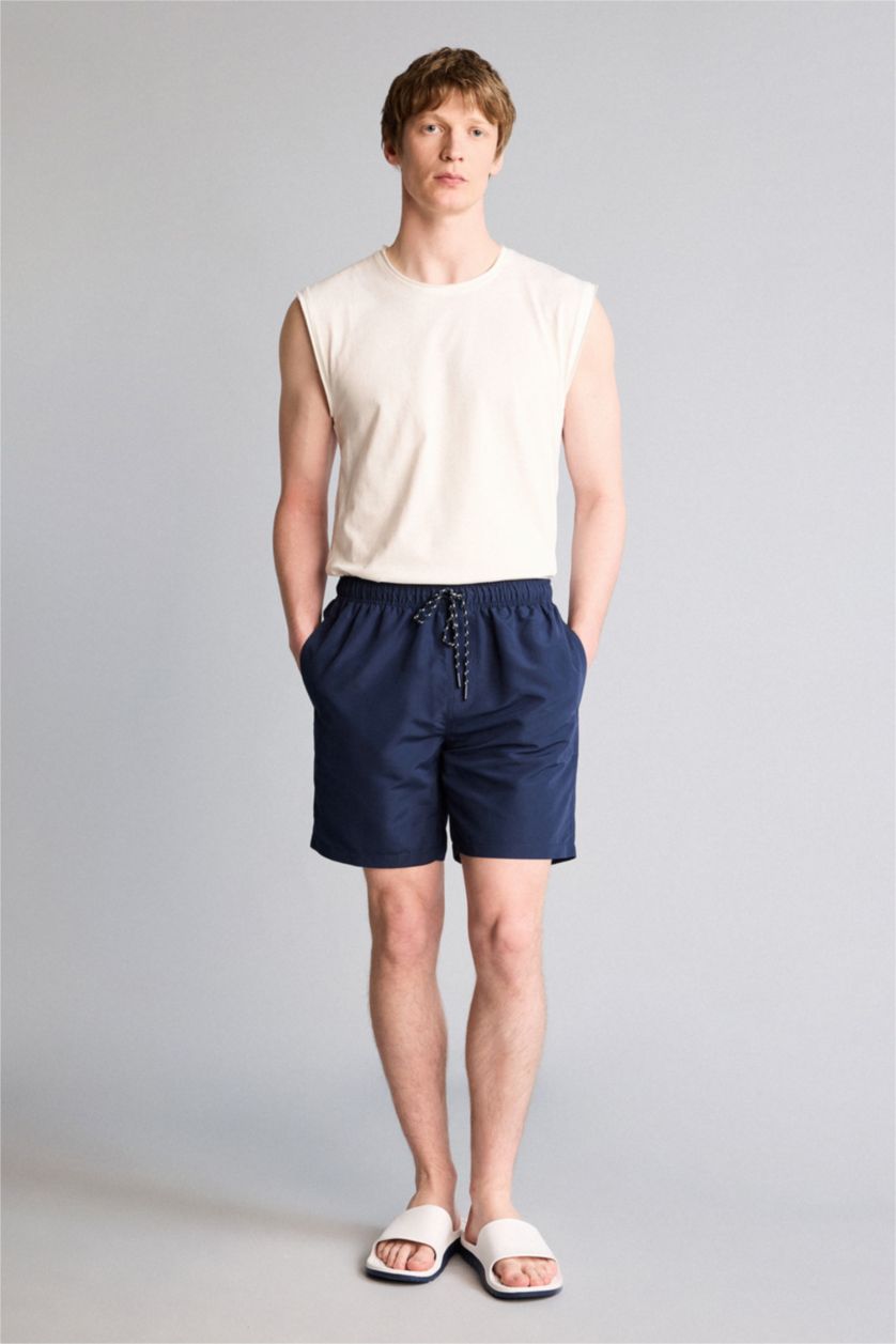 MAN NAVY Regular Fit Swim Shorts