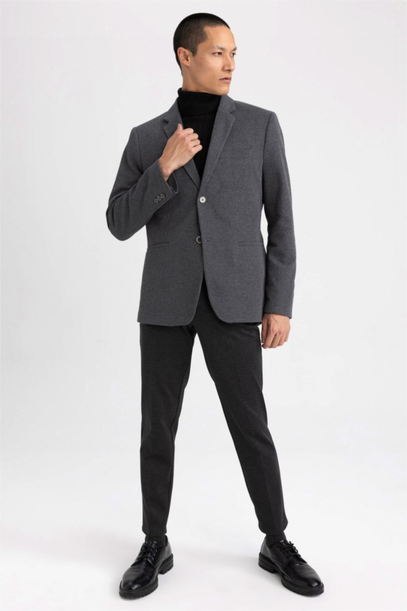 MAN Anthracite Melange Slim Fit Blazer