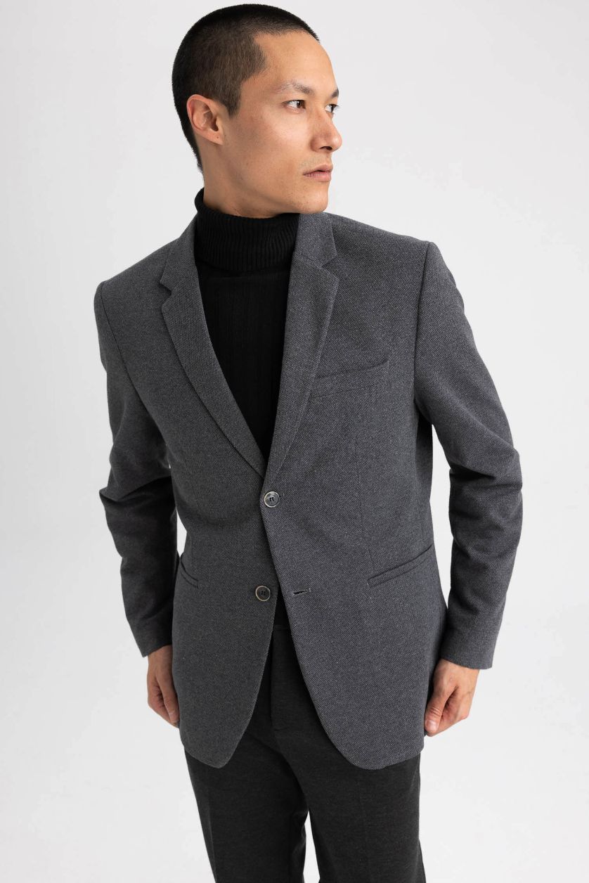 MAN Anthracite Melange Slim Fit Blazer