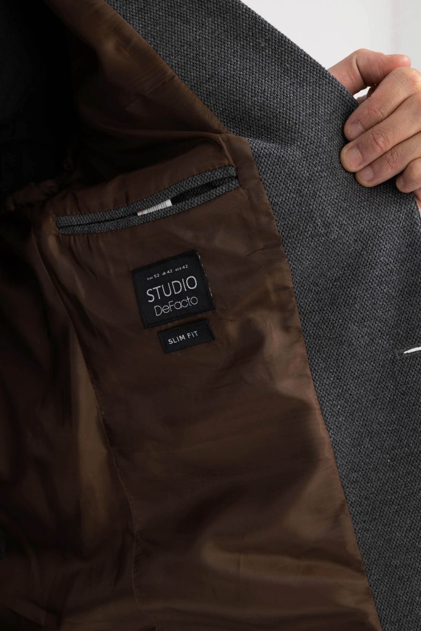 MAN Anthracite Melange Slim Fit Blazer