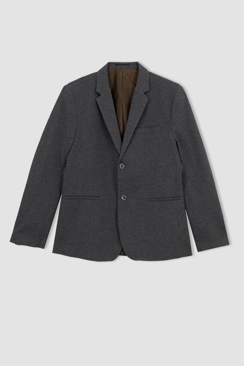 MAN Anthracite Melange Slim Fit Blazer