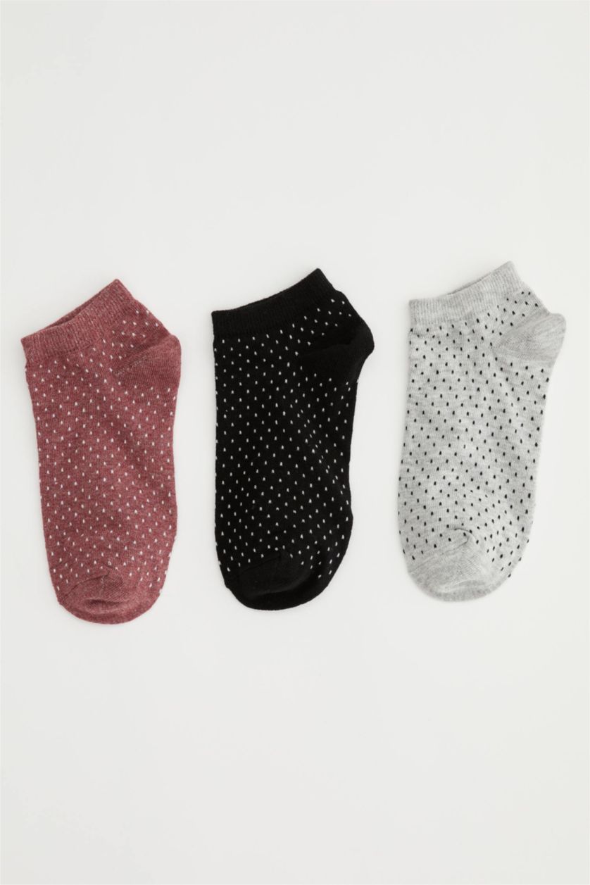 Жіночий Рожевий меланж Короткі шкарпетки- 3 пар
