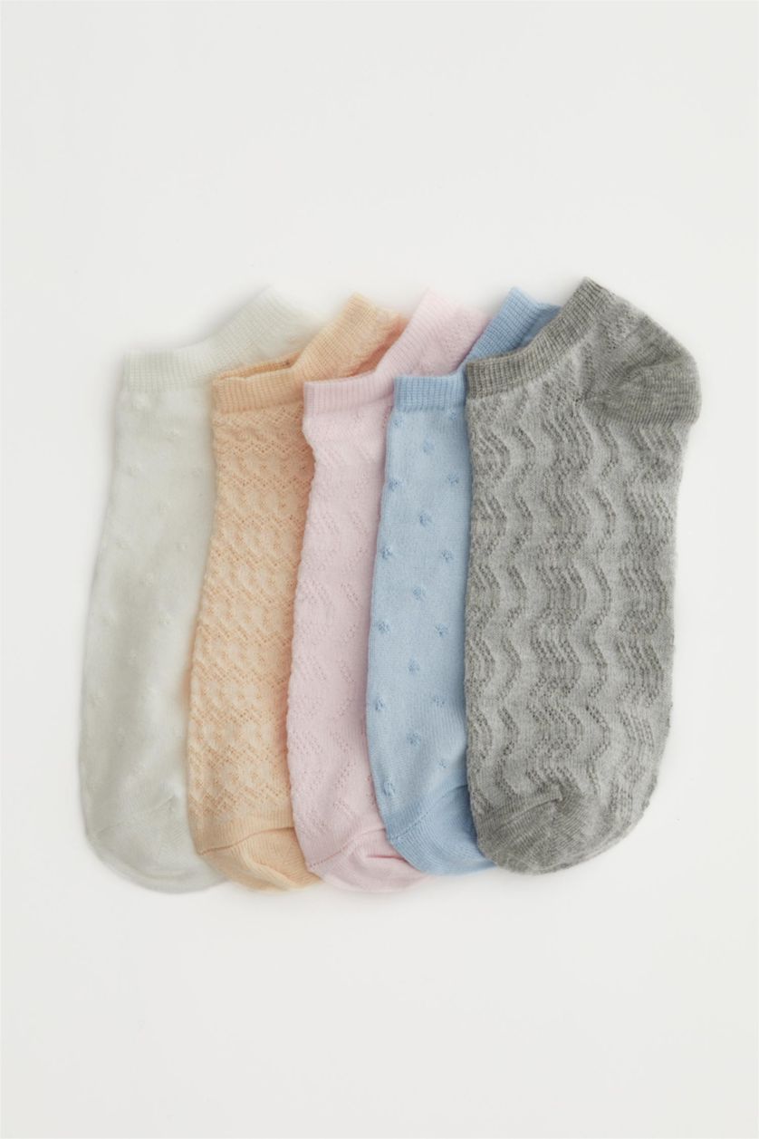 Kadın Karma Kadın 5'li Pamuklu Patik Çorap