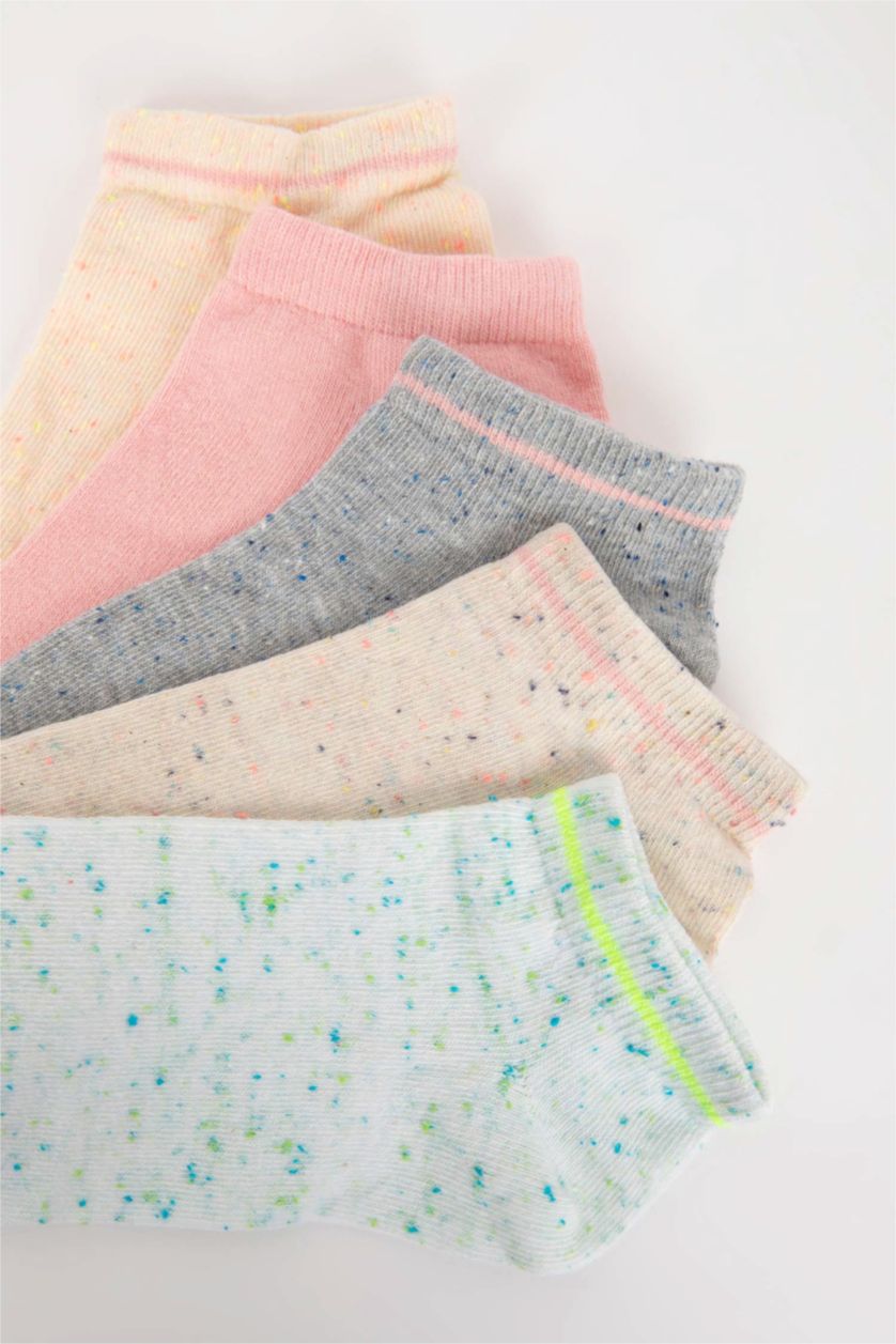 Kadın Karma Kadın 5'li Pamuklu Patik Çorap