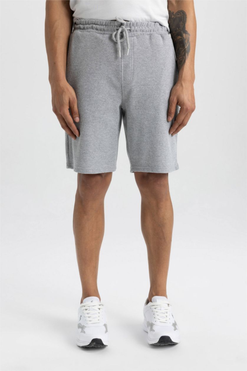 HOMME Gris Clair Short Coupe slim raccourcie