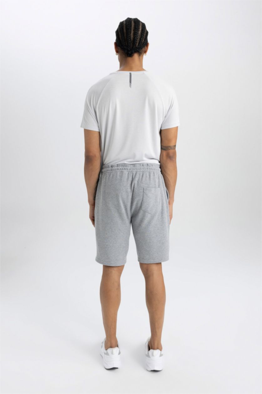 HOMME Gris Clair Short Coupe slim raccourcie