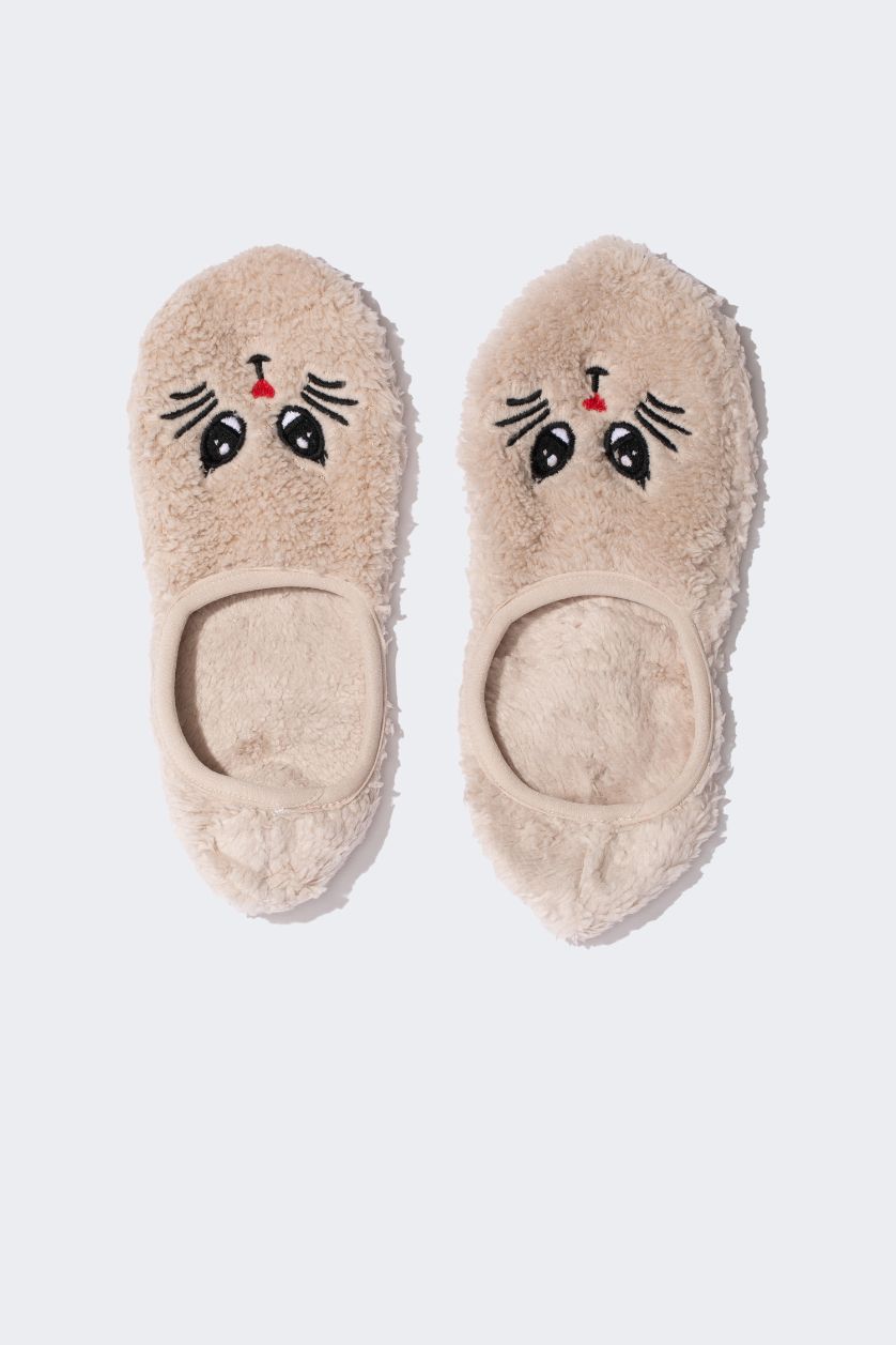 Женщины Бежевый Домашние тапочки для женщин