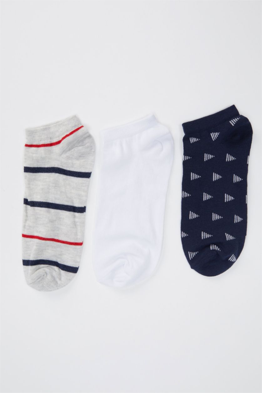 MAN Karma Patterned 3 Pack Booties Socks