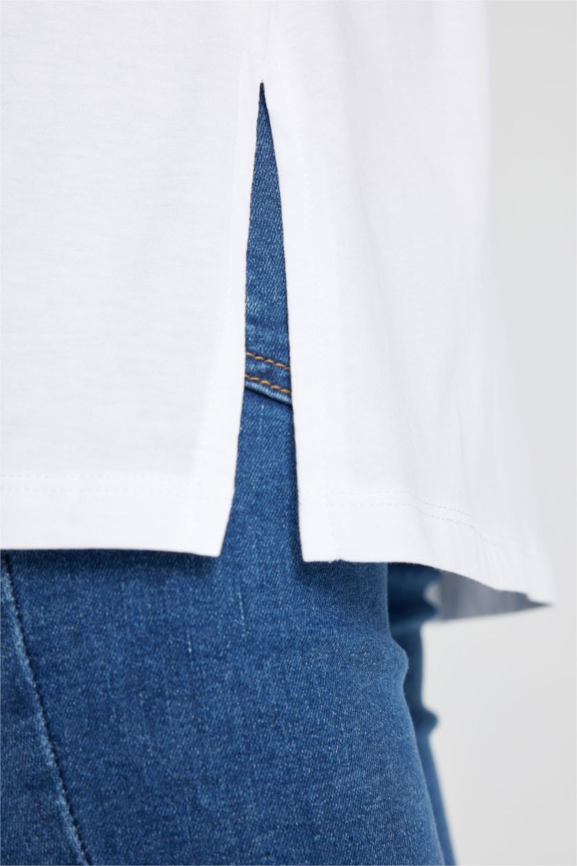 WOMAN White Regular Fit Short Sleeve Maternity T-Shirt